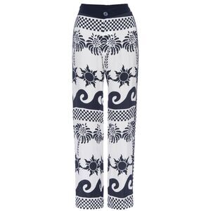 LE SUPERBE VENICE LOUNGE PANT in Navy & White NWT Size 4